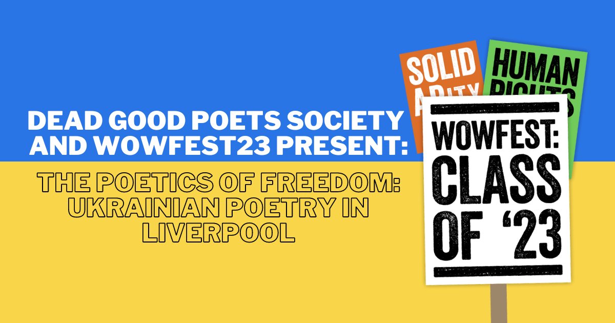 Writing on the Wall (@wowfest) on Twitter photo WoWFEST announcement! Get ready to immerse yourself in the rich poetry of Ukraine with Liverpool Dead Good Poets. Mid-Eurovision, the event promises to be an unforgettable experience.
10 May, 7pm
<a href="/LEAFonBoldSt/">LEAF on Bold St</a>
Tickets👉 bit.ly/40Kfn2F
<a href="/sarah_mac_witer/">Sarah Maclennan</a> WoWFEST announcement! Get ready to immerse yourself in the rich poetry of Ukraine with Liverpool Dead Good Poets. Mid-Eurovision, the event promises to be an unforgettable experience.
10 May, 7pm
<a href="/LEAFonBoldSt/">LEAF on Bold St</a>
Tickets👉 bit.ly/40Kfn2F
<a href="/sarah_mac_witer/">Sarah Maclennan</a>