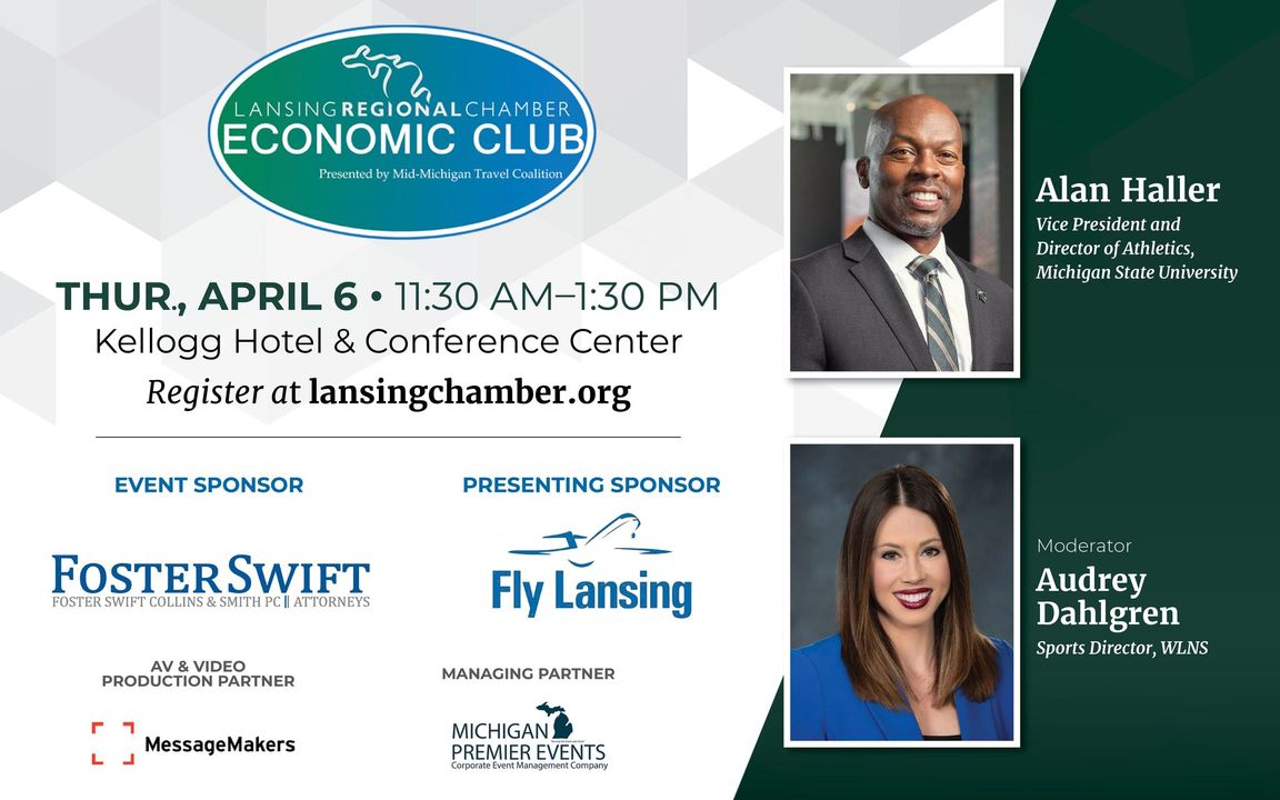 LansingChamber's tweet photo. Thank you to our wonderful support of today’s #LansingEconClub sponsors and partners! 
👏 Event Sponsor: @Foster_Swift
👏 AV&amp;Video Production Partner: @mmexperiences
👏 Managing Partner: @MIPremierEvents
👏 Print Partner: @BRDPrintingInc https://t.co/NUSAEhJDsm