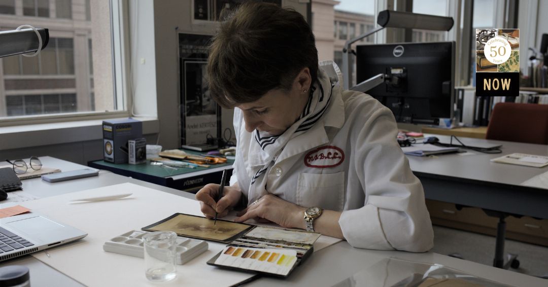 NEDCCInfo's tweet photo. Some techniques and hairdos never go out of style.
#tbt #NEDCC50th #ConservationLab #PaperConservator #PhotoConservator #PaperConservation #PhotoConservation https://t.co/6YYz1yHlGy