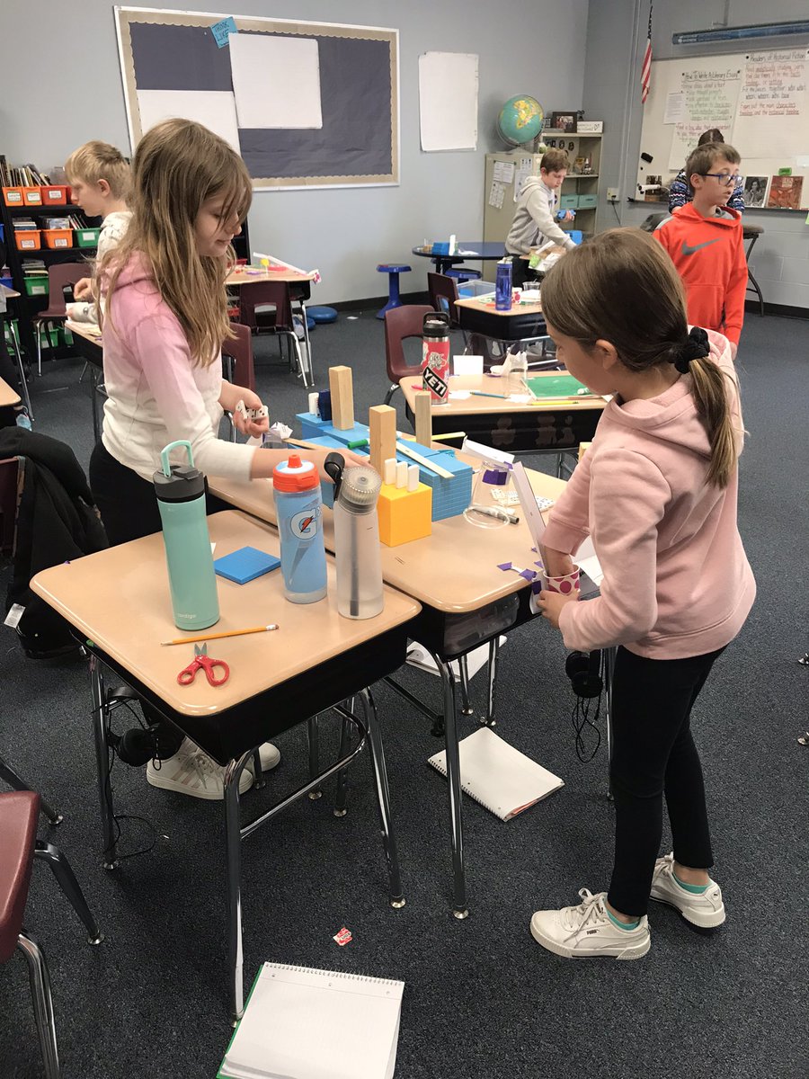 LanesaStatzer's tweet photo. Adding on to Mystery Science, creating our own chain reaction machines. https://t.co/7S2Z5PvHU8