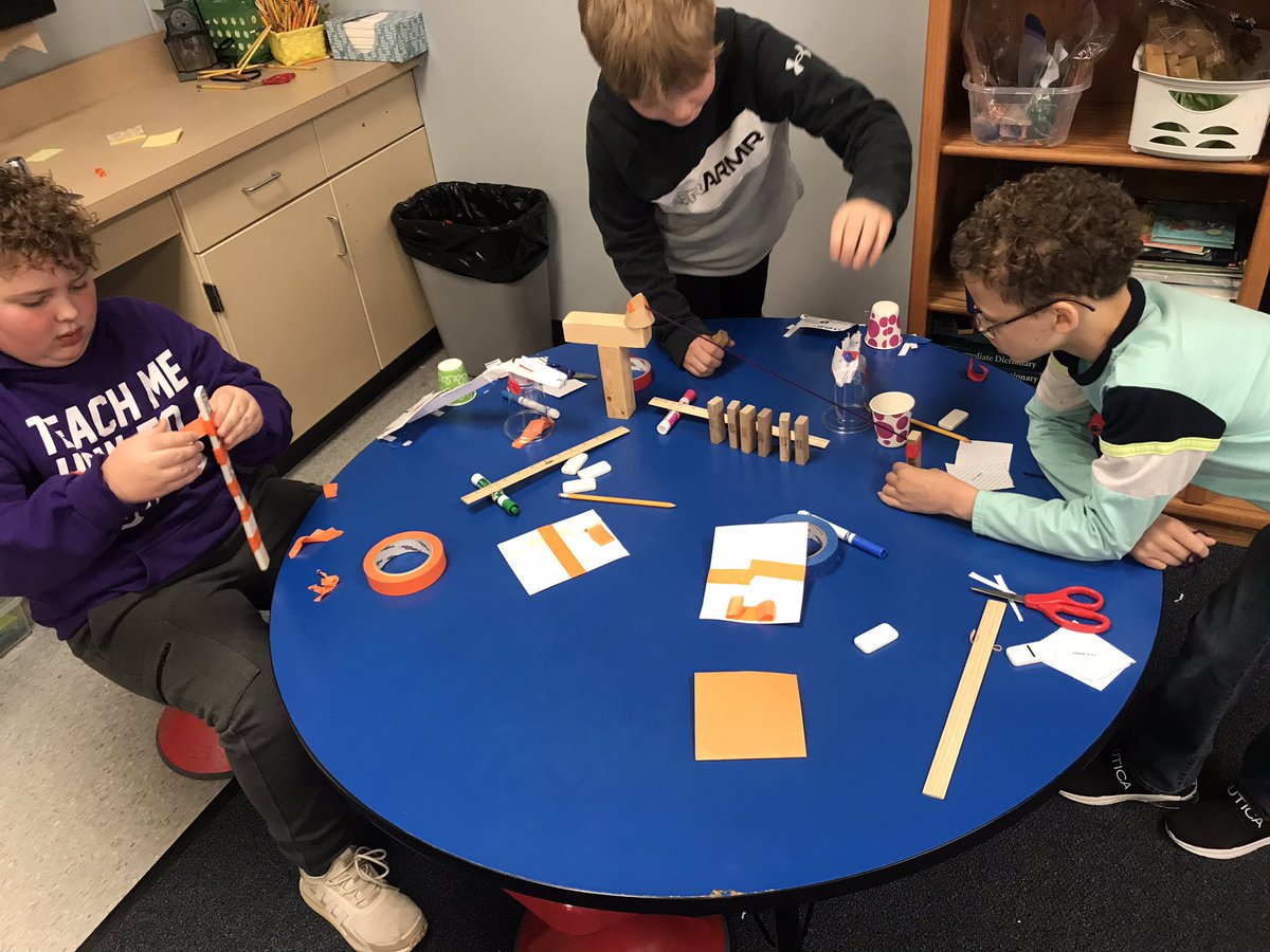 LanesaStatzer's tweet photo. Adding on to Mystery Science, creating our own chain reaction machines. https://t.co/7S2Z5PvHU8