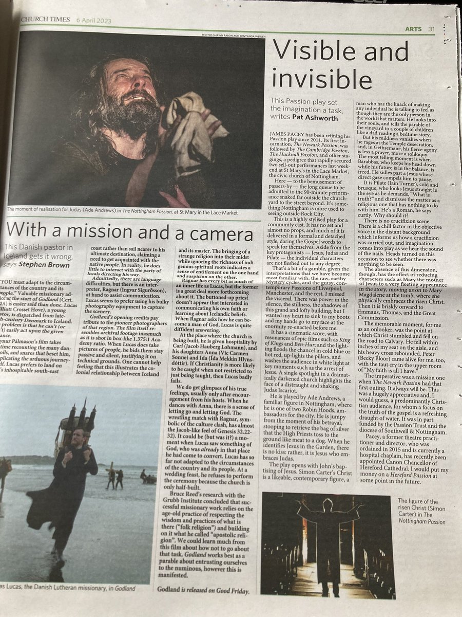 We made front page of the Church Times!