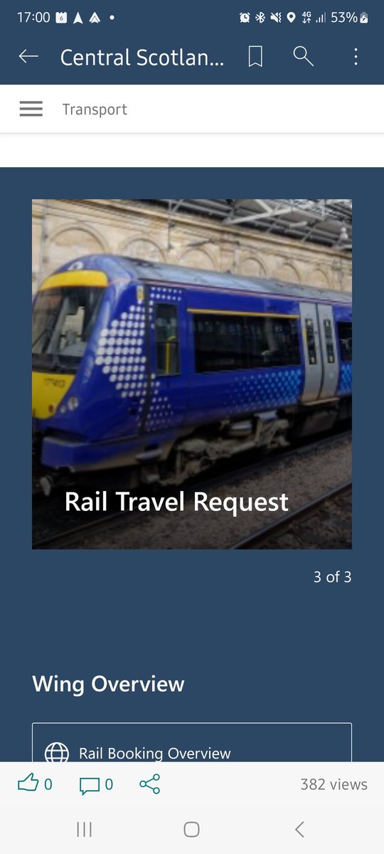 Mission accomplished! <a href="/censcotwing/">Central Scotland Wing</a> digital rail travel now available on transport portal of sharepoint!