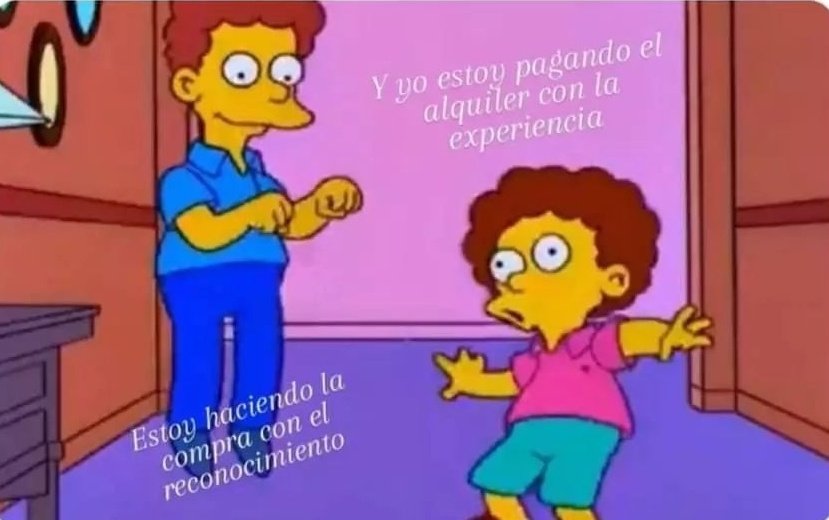 soycamarero's tweet photo. Cuando te dicen que el trabajo no es remunerado pero que en esa empresa ganarás reconocimiento y obtendrás experiencia laboral. https://t.co/GqarukjkO1