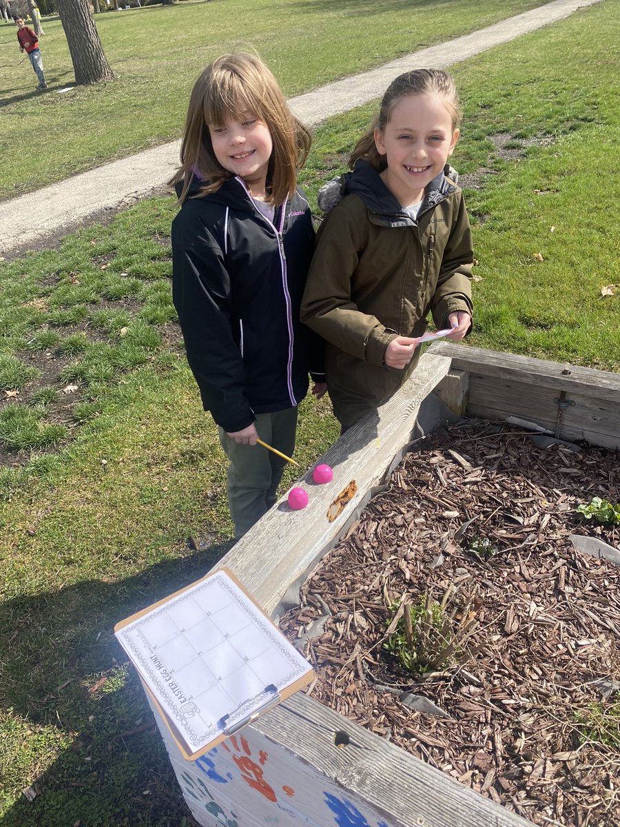 Our 3rd graders worked together on a math egg hunt! They had a blast solving problems together!🐣@amypeksa #pawsome58 #dg58pride