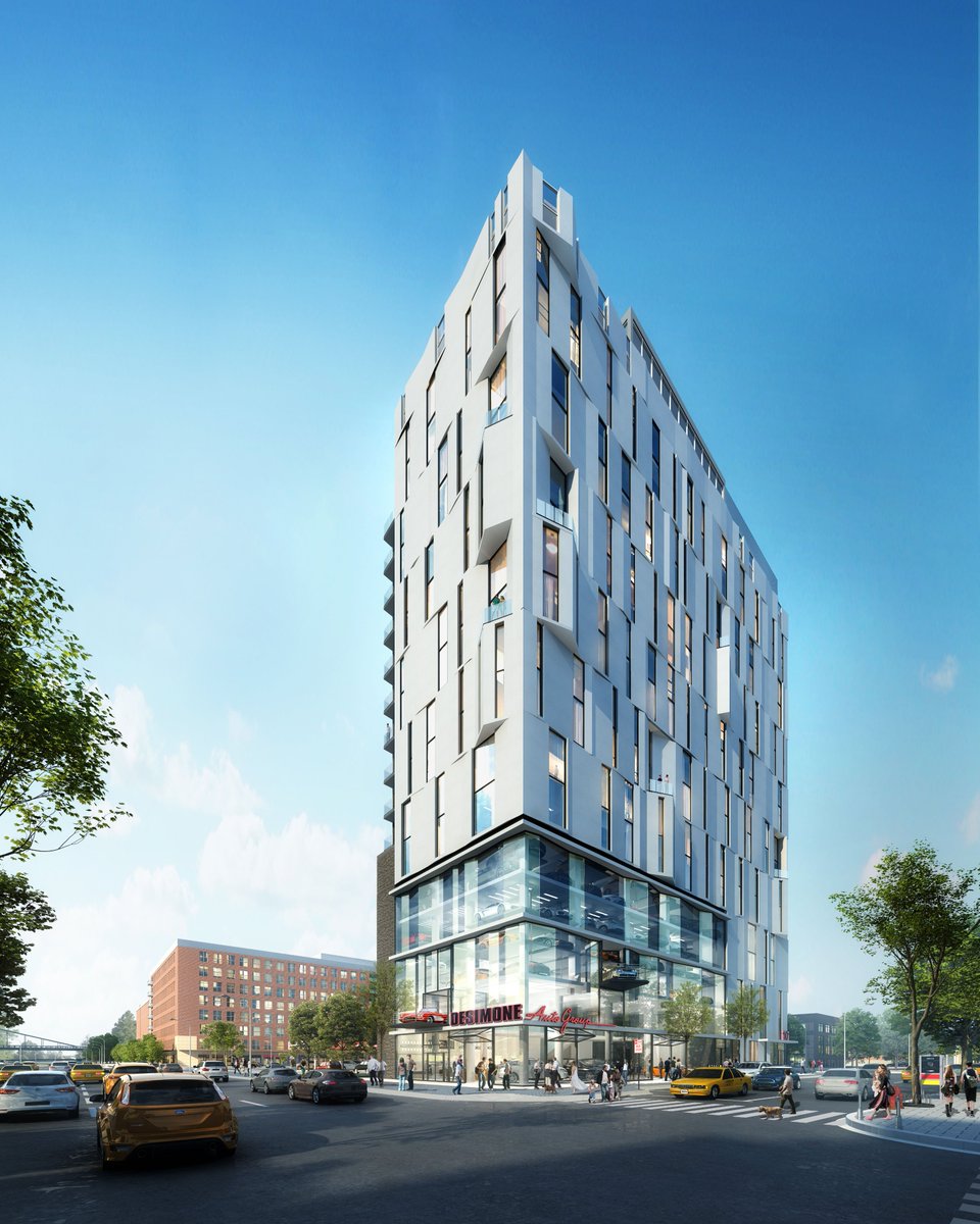 CosciaMoosArch's tweet photo. Thanks to Naked Philly for stopping by our development. DeSimone Tower will be a prominent contemporary addition to Delaware Ave, with a car dealership and housing, including a roof deck with gorgeous waterfront views. https://t.co/FGEJbCj0uS https://t.co/CU2XN1UclX