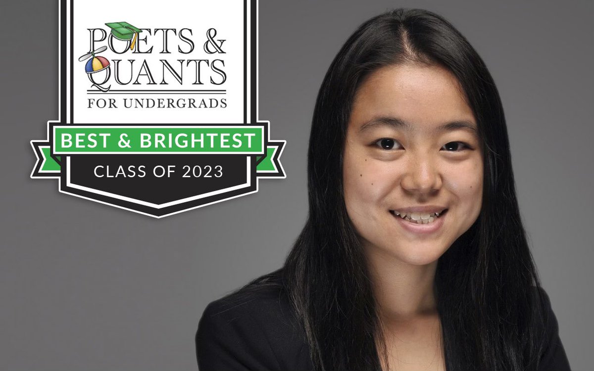Jo Tong (BS ‘23, <a href="/jojo_tong_/">Jo Tong</a> ,an aspiring investor by day, indie artist by night, country music fanatic, and foodie 24/7, has been named one of @poetsandquants 2023 Best &amp; Brightest Business Major and we couldn’t be more proud! 
Read more here : poetsandquantsforundergrads.com/students/2023-…