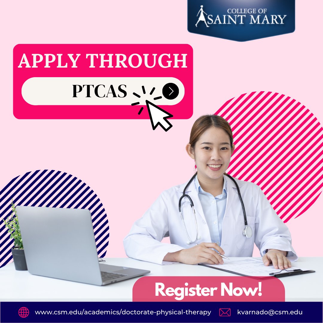 VarnadoKimberly's tweet photo. PTCAS simplifies the DPT application process by allowing you to apply to multiple programs with only one application.

Visit our website: https://t.co/zMpv3ARMPz

#CSMDPT #DPTJEDI #JEDICODE #healthequity #diversityinPT #publichealth #CSM https://t.co/VSIDnSDkB0