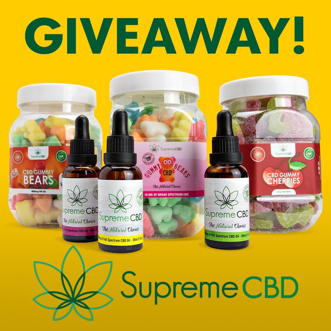 afowler06's tweet photo. Competition win a large box CBD Gummies tonight 10PM FREE to one of my followers who RETWEETS this tweet FOLLOWS @supreme_cbd and comments why they need it below to help me pick a winner, good luck 🤞🏻you can also save 40% with code Fowler40 at checkout at https://t.co/5pG9EDGiCV https://t.co/BRK0oKzlqb