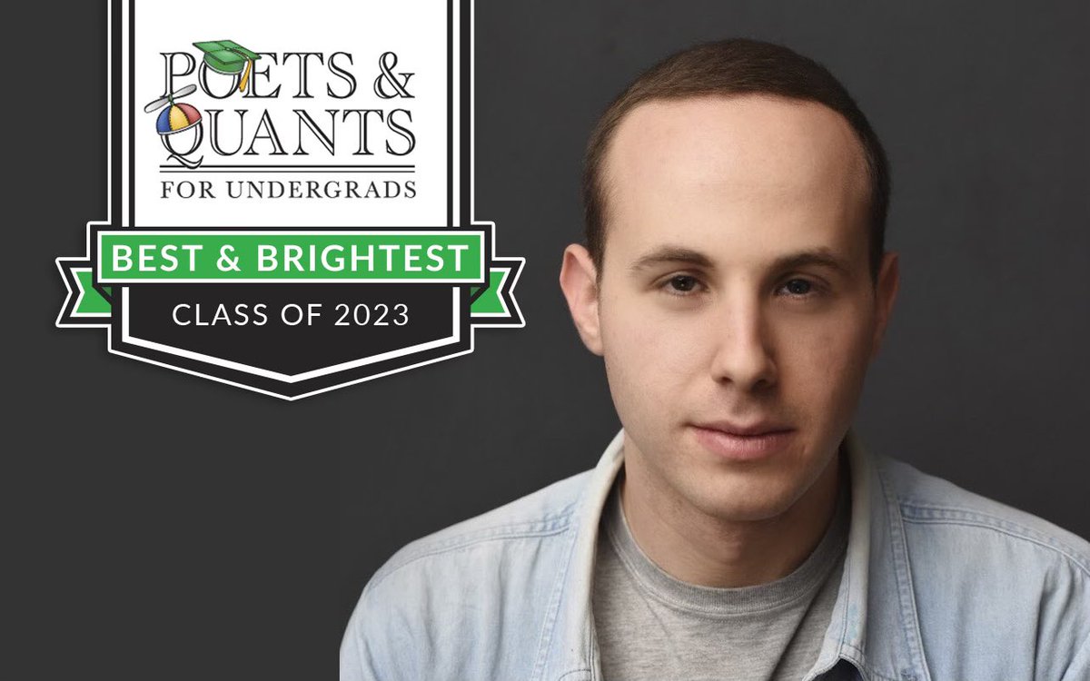 Ori Chevio (BS/BFA ‘23, <a href="/orichevio/">Ori Chevio</a>), a storyteller with an entrepreneurial mindset, intent on making the world a better place, has been named one of @poetsandquants 2023 Best &amp; Brightest Business Major and we couldn’t be more proud! 

Read more here: poetsandquantsforundergrads.com/students/2023-…
