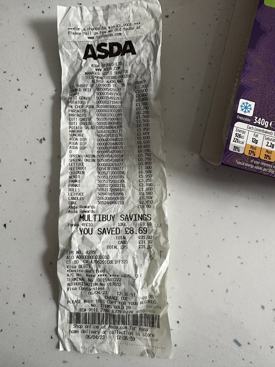 tizzyl's tweet photo. @AsdaServiceTeam I purchased this chicken tikka pakora today 06/04. I’ve taken them from the fridge tonight to cook to see that they are out of date. I’m angry and concerned that these have not been date checked and that I am going to have to make a journey to sort this out. https://t.co/xnWKrrhxwK