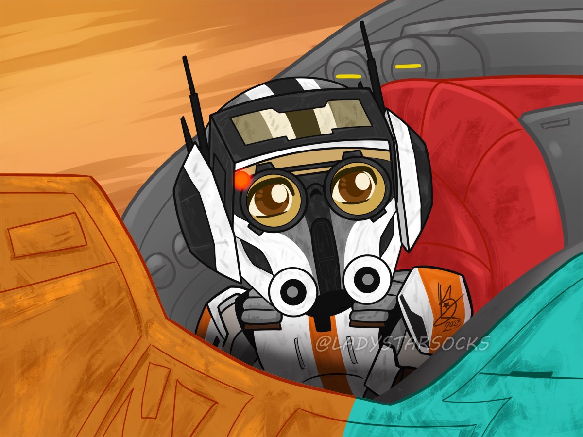 ladystarsocks's tweet image. Mini Tech getting ready to race. I seriously love this episode. 🧡🙌🏻
~
#thebadbatch #badbatch #techbadbatch #tech #cloneforce99 #badbatchfanart #starwars #starwarsfanart #techlives #techisalive #techsalive #technation #tbbfanart #badbatchseries #badbatchseason2