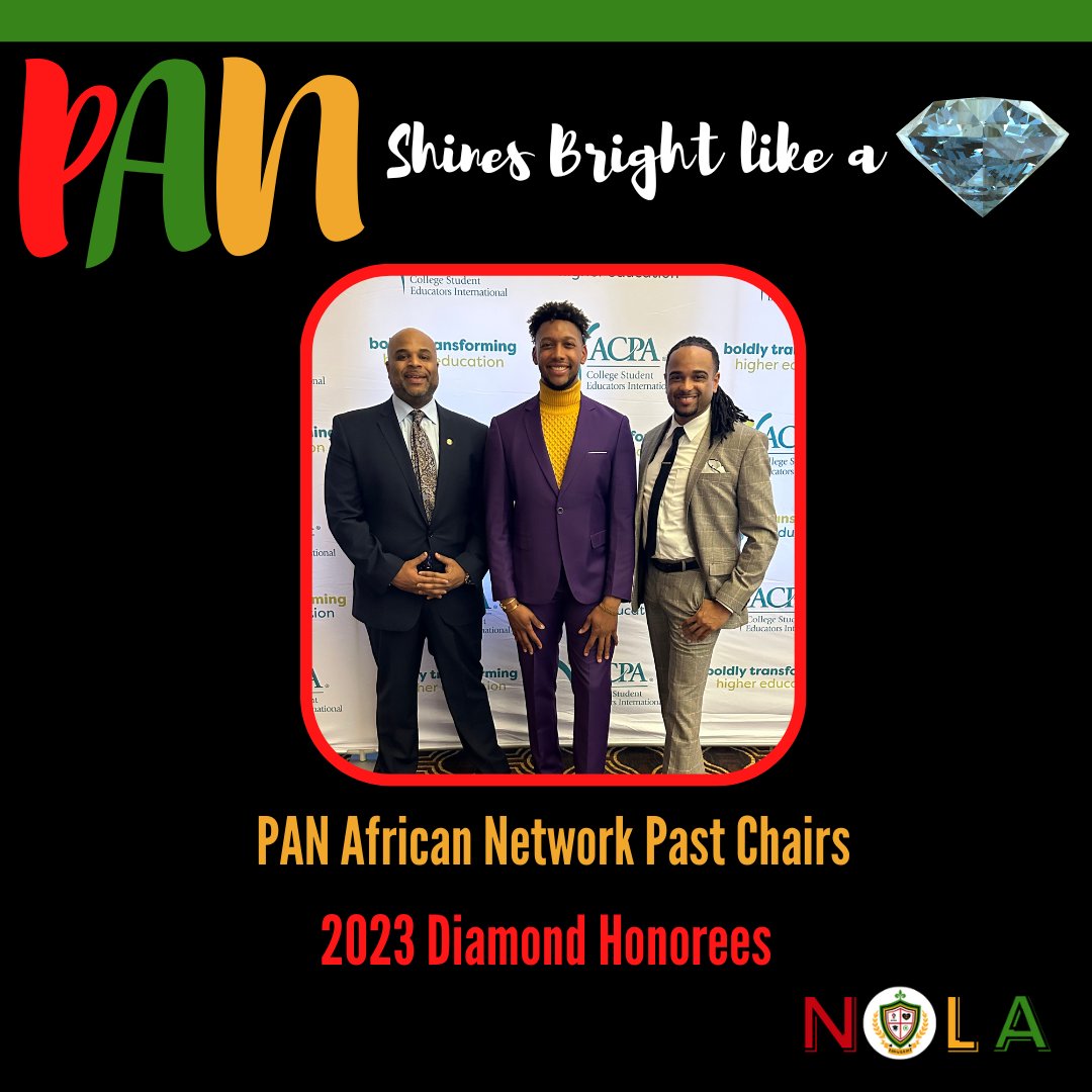 "In this #ThrowbackThursday we look back at our Past Chairs of Pan African Network who also happened to be shining bright like a diamond (honoree)! 

Pictured are #ACPA23 Diamond Honorees:  

Dr. Christopher C. Catching

Dr. Steven Johnson Jr.

Dr. Jonathan A. McElderry