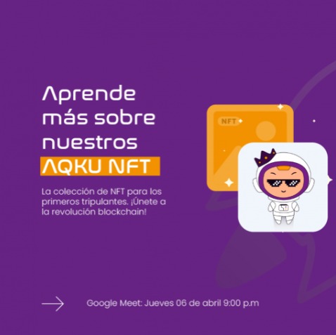 HotiValen3's tweet photo. 🔗https://t.co/ACIMzJE7q6

📢Si quieren conocer más sobre nuestros AQKU NFT el día de hoy *jueves 6 a las 9PM* estaremos en un meet en vivo, para ver el enlace pueden registrarse en NFTicket.

📌 https://t.co/IRplVHFWxr https://t.co/hGQcxNHo1B