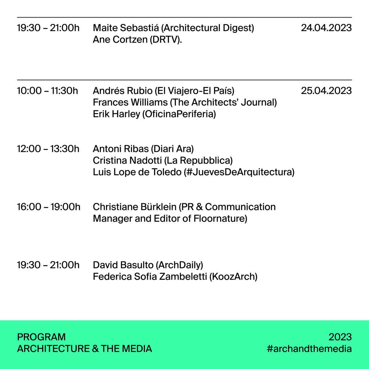 Architecture & the Media tweet media