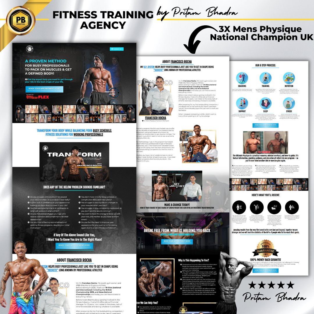 bhadrapbweb's tweet image. 𝐁𝐄 𝐀 𝐒𝐏𝐄𝐂𝐈𝐀𝐋𝐈𝐒𝐓! 

Immerse yourself into something that you are good at and be great at it.

Just completed this Custom Designed Fitness Landing Page, but there is no time for rest as I embark on the next project.

#funneldesigner #webdesigner #landingpage