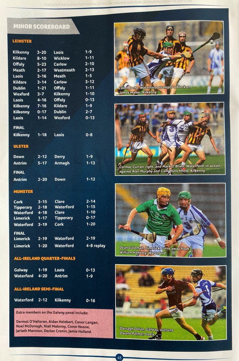 ProgrammesGaa's tweet photo. 2013 All-Ireland Minor Hurling Semi-Final; Galway v. Limerick https://t.co/ZyPuooogFR