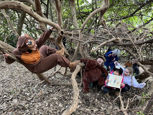 FairviewBofA's tweet photo. We had an exciting bear hunt at Fairview run by the wonderful Mr Jonny and Ms Kirsty! ๐ป A friendly bear was hiding in the woods and read our pupils some lovely stories, swipe to see some pictures from our fun adventure! ๐ #storytelling #bearhunt #fairviewbofa #fairvieweducates https://t.co/i4M2zjbv3V