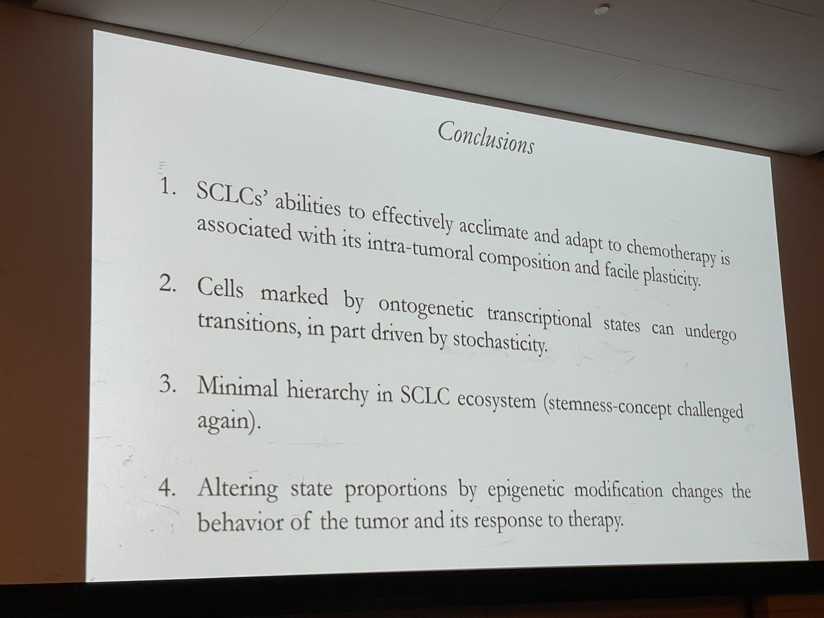 @theabzlab is currently presenting at #SCLC23 the topic: 'Multivalent State Transitions Shape the Intratumoral Composition of Small Cell Lung Carcinoma'. @MSKCancerCenter #lungcancer #LCSM