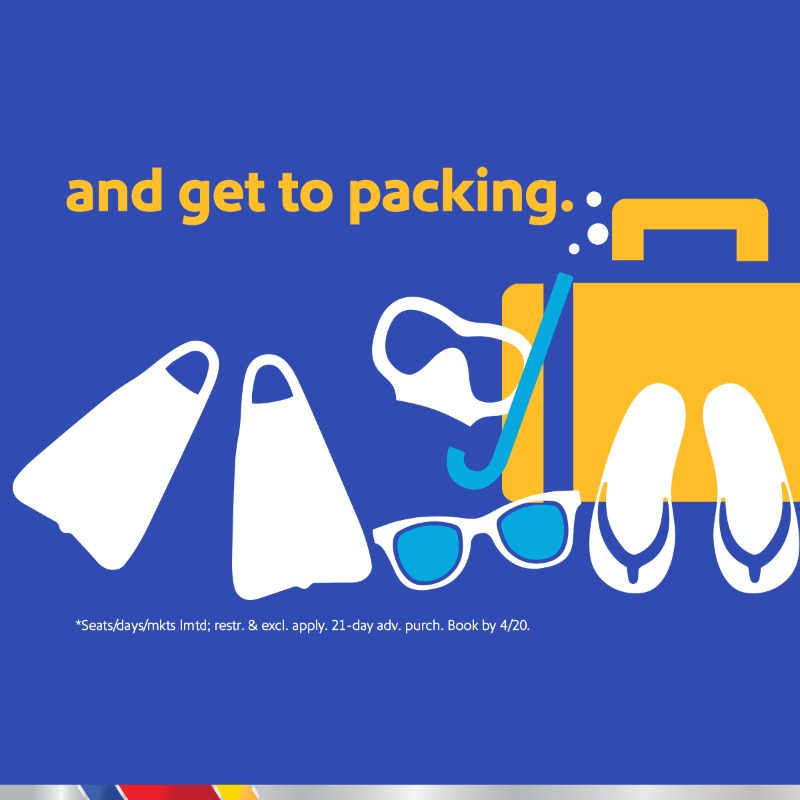 SouthwestAir's tweet photo. Wanna Get Away®? Now you can with low fares starting at $59 one-way*.