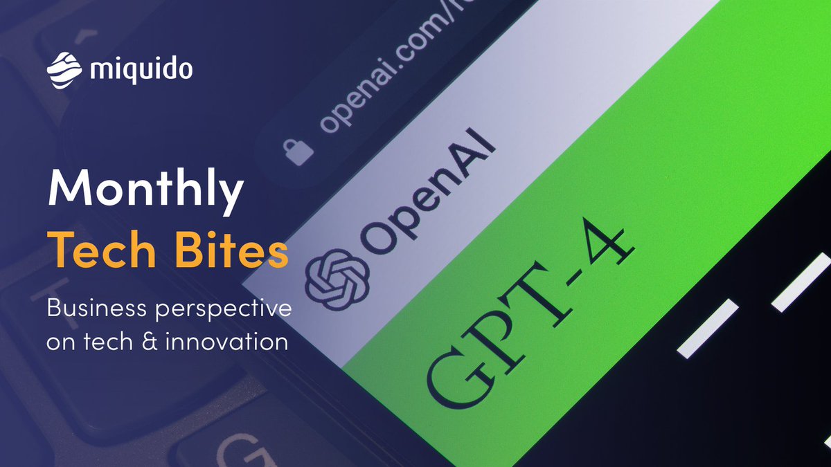 Get your monthly dose of business and tech tips with Monthly Tech Bites, a must-read newsletter by Jerzy Biernacki, Head of Operations at @Miquido. The latest edition focuses on #GenerativeAI potential to accelerate digital products. 🚀

Sign up here ➡  bit.ly/3MiNJW5