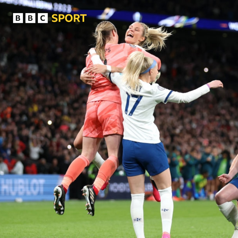 BBCSport's tweet photo. Another trophy at Wembley 🏆

England won a dramatic penalty shootout against Brazil to win the first-ever Women's #Finalissima!

Report 🔽 #BBCFootball
