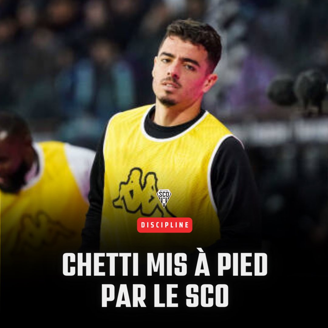 IncroyableSCO's tweet photo. 🔴 - Ilyes Chetti a été mis à pied jusqu’au 10 mai par Angers SCO suite à la condamnation du joueur ce jeudi (4 mois de prison avec sursis pour agressions sexuelles).
#Chetti avait reconnu les faits (attouchements sur une femme en boîte de nuit en décembre).
🗞️ @sports_ouest https://t.co/wiRlHbFgXO