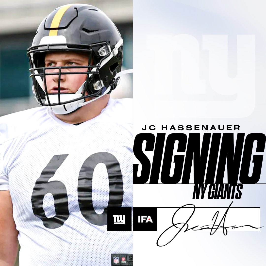 Let’s get to work, @giants !

<a href="/JCHassenauer/">J.C. Hassenauer</a> is taking his talents to MetLife Stadium 🙌