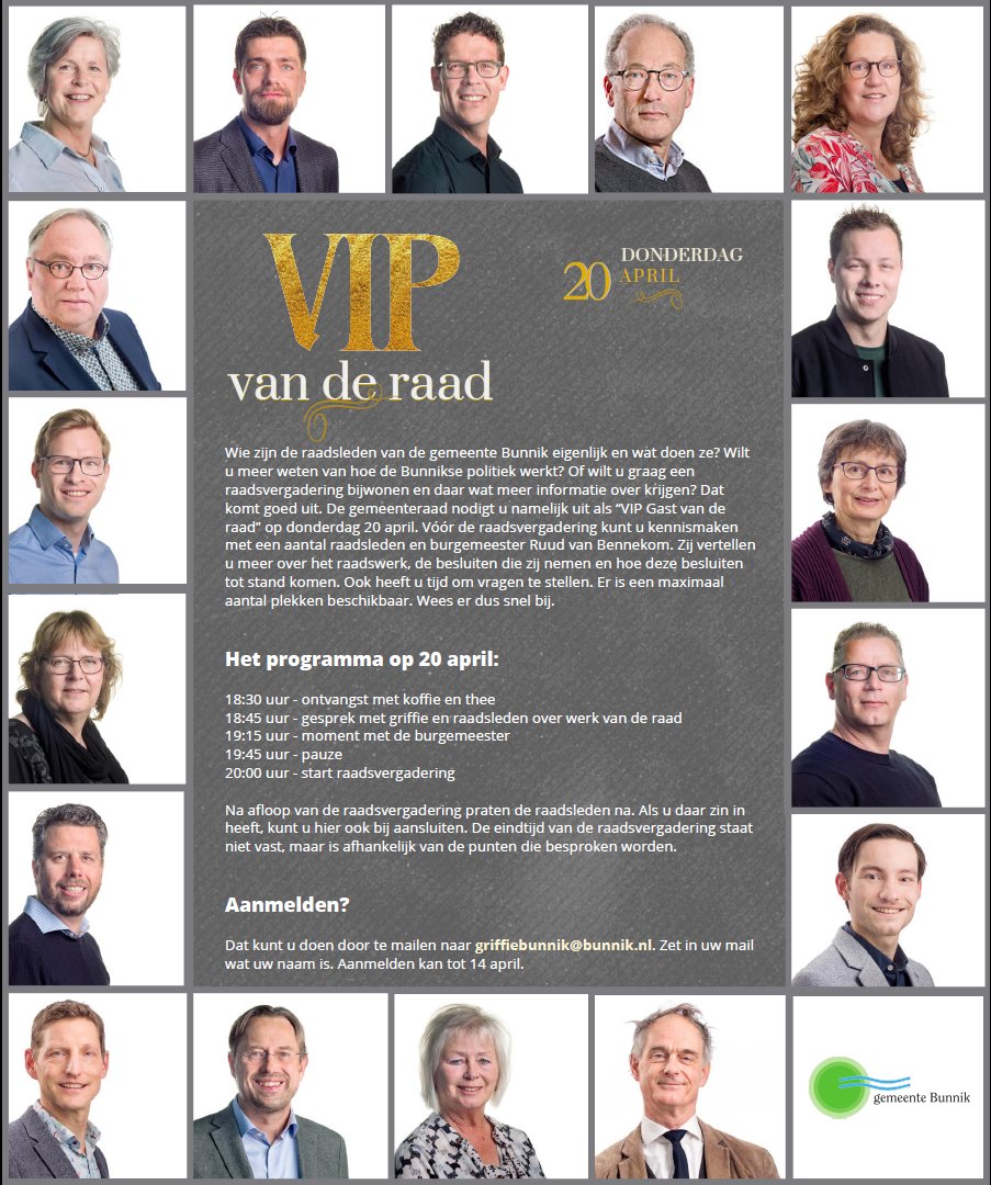 Het moment om alle vragen over de gemeenteraad te stellen! Nog slechts een week om de aanmelding te sturen.