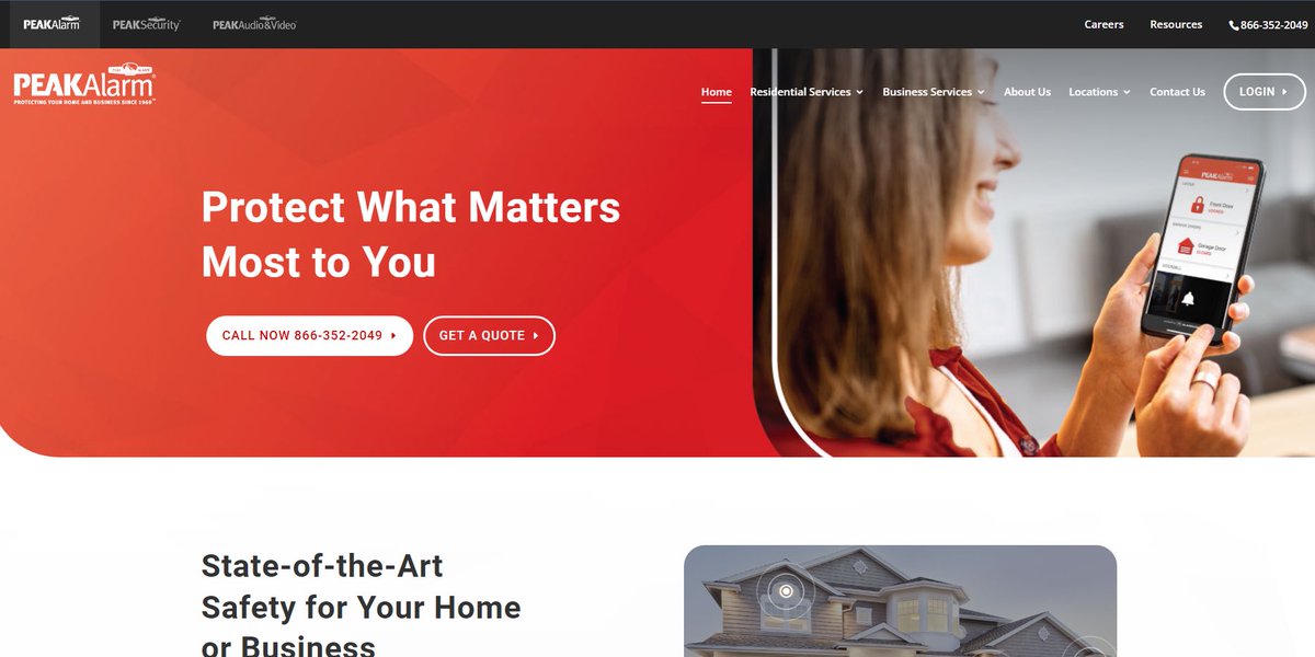 alarm_peak's tweet photo. Have you checked out the new https://t.co/BdM4a2upZg yet? We are excited to roll out new websites for Peak Alarm, Peak Security and Peak Audio and Video to better serve our existing and future subscribers! Swing by the new websites today! https://t.co/plrXTlxS29