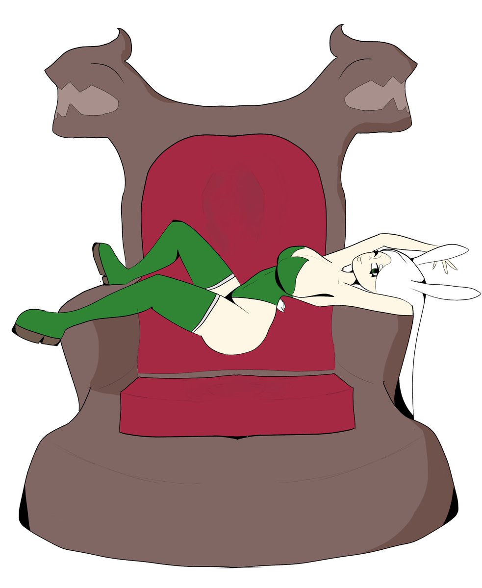 ReginaMentis's tweet photo. And we finish off the first week of the #MonthoftheBunny with myself! I took a few big experiments with the posing, draped over the arms of the chair. Didn't have the energy for anything bigger or more detailed, but it works. <3 #Ecchi #Bunnysuit https://t.co/zfzzWl3Vnn