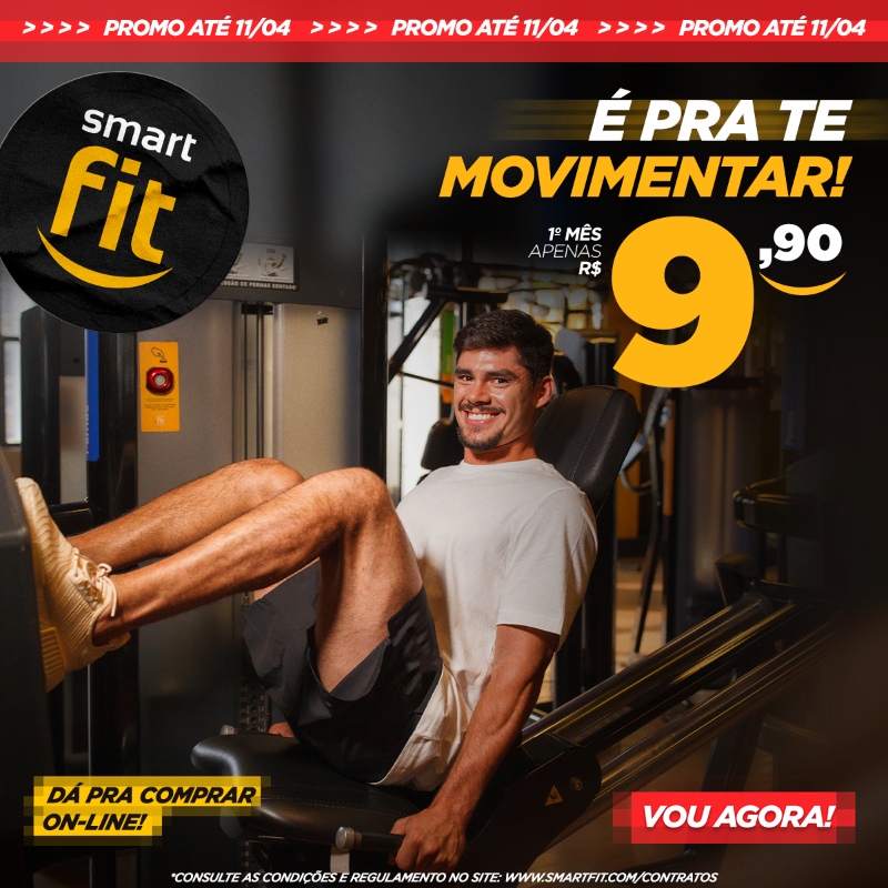 Smart Fit on X: A Smart é a melhor opção para quem quer economizar. Só R$  9,90 no 1º mês no plano Black. / X