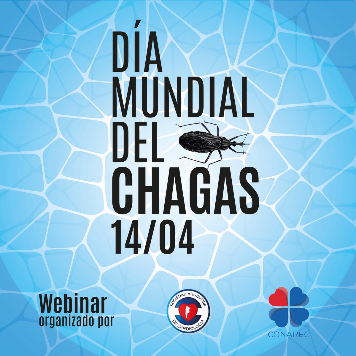 CONAREC_ORG's tweet photo. El día 14 de Abril se celebra el día mundial del Chagas.
Se llevara a cabo un Webinar organizado por Conarec en conjunto con la Sociedad Argentina de Cardiologia.
#SaveTheDate #conarec https://t.co/rHsVMhqRJi