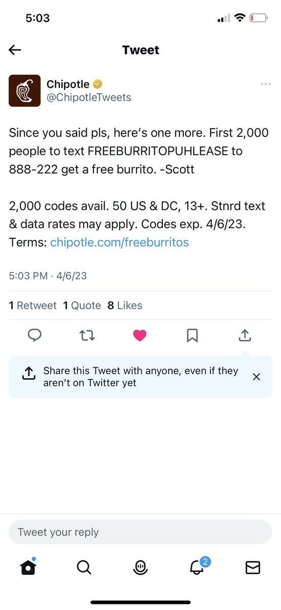 poeticluv's tweet photo. @ChipotleTweets this is depressing . https://t.co/gFTsWRTDWd