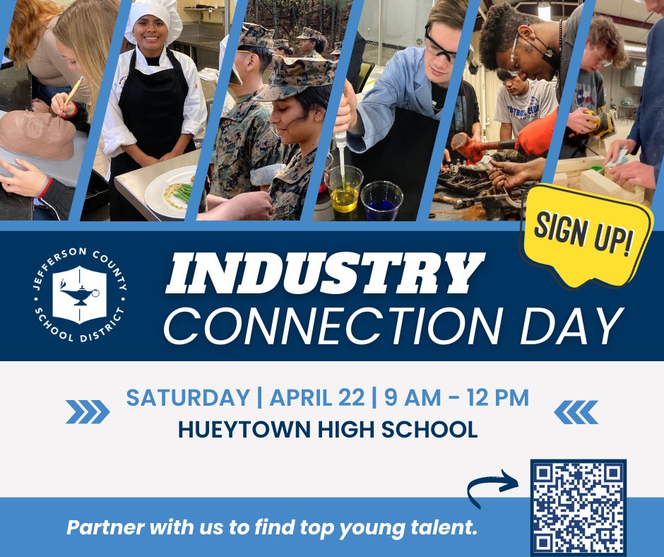 Jefferson County Schools (@jefcoed) on Twitter photo 📌Attn: Local Businesses and Industry Partners — We are excited to announce Industry Connection Day!!
Graduating Seniors will arrive with resumes in hand, ready to connect and discuss job opportunities! <a href="/JEFCOCareerTech/">JEFCOED Career Tech</a>
JOIN US!! forms.gle/tyu7nBGiJff7kT… 📌Attn: Local Businesses and Industry Partners — We are excited to announce Industry Connection Day!!
Graduating Seniors will arrive with resumes in hand, ready to connect and discuss job opportunities! <a href="/JEFCOCareerTech/">JEFCOED Career Tech</a>
JOIN US!! forms.gle/tyu7nBGiJff7kT…