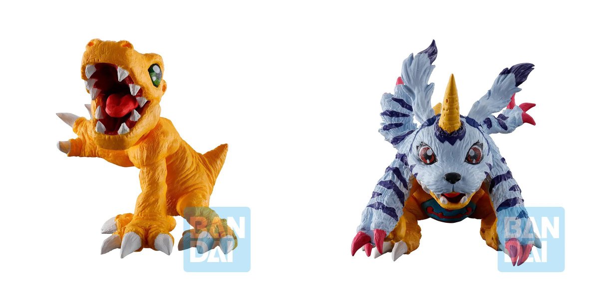 WithTheWill's tweet photo. The Ichibansho Digimon Ultimate Evolution figures of WarGreymon, MetalGarurumon, & Agumon and Gabumon are available to pre-order in the US! More at WtW- https://t.co/tJ7YHTYbg1 https://t.co/y8cmMASD8x