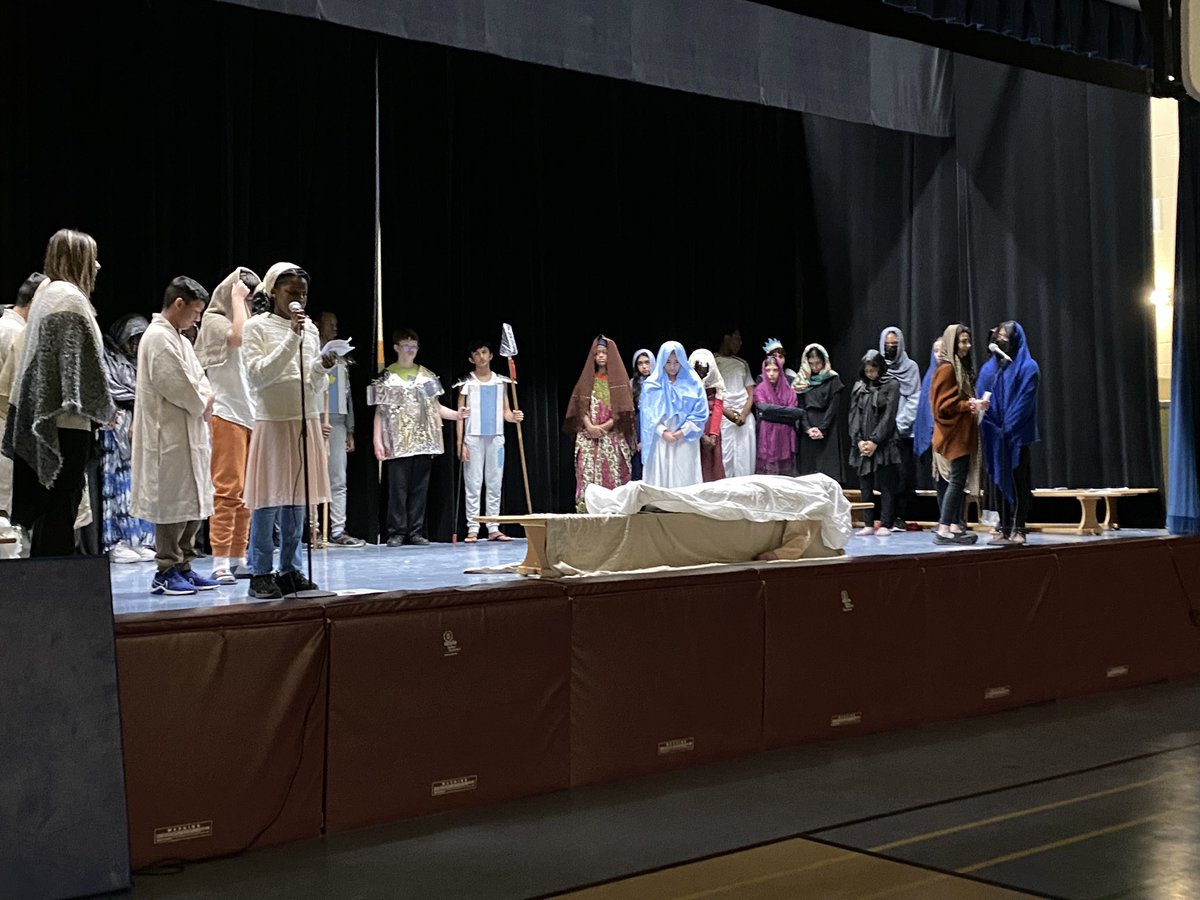 Congrats to Gr. 8s <a href="/McGivneyDPCDSB/">Blessed Michael J. McGivney Catholic School</a> on your powerful dramatization of The Stations of the Cross…a very important story of Jesus’ love &amp; forgiveness; the reenactment was on point! Thanks to all of our #Knights, parents and visitors who came to experience this with us #HolyWeek2023