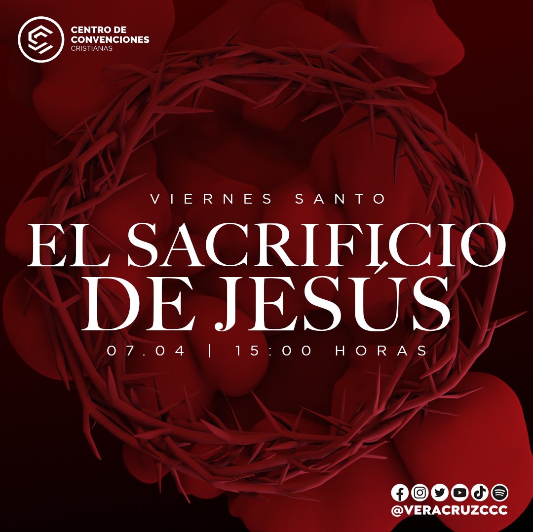 veracruzccc's tweet photo. ¡Familia! 
Les recordamos que el día de mañana tenemos una cita a partir de las 15:00 horas para recordar el sacrificio de Jesús en la cruz del Calvario. También, tendremos un tiempo muy especial donde compartiremos juntos de la #SantaCena. https://t.co/IdiJcnKvMC