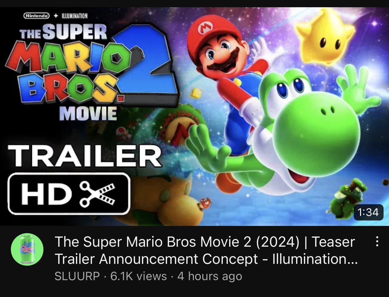 The Super Mario Bros Movie 2 (2024)  Teaser Trailer Announcement Concept -  Illumination Animation 