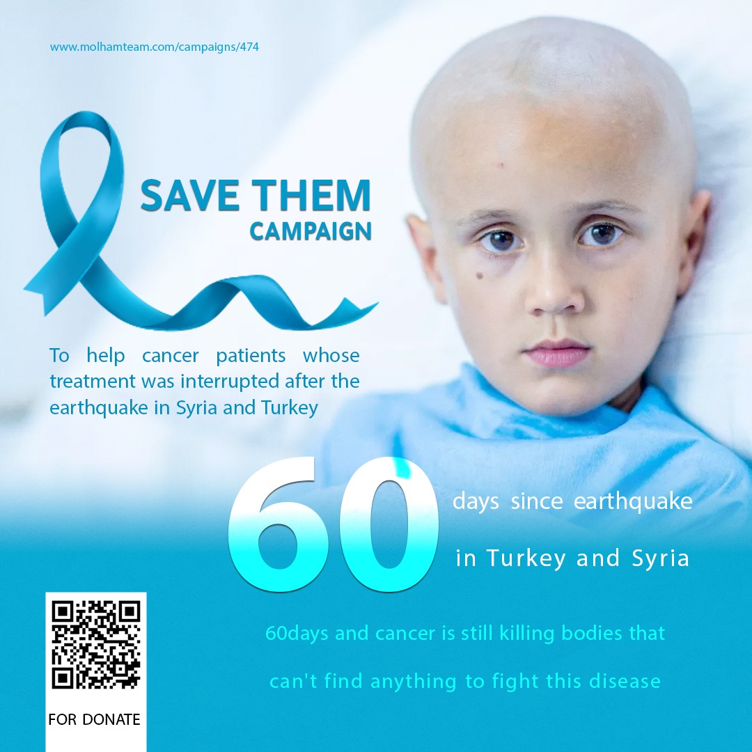 izeidan88's tweet photo. 1/ The international community has failed us once when the earthquake hit northern Syria. They waited 7 days to intervene while thousands were dying. Now, dozens of cancer patients are trapped in a forgotten geography, neglected by the world. Will they act? @UNICEF @hrw_ar https://t.co/DaKxkq3VyN