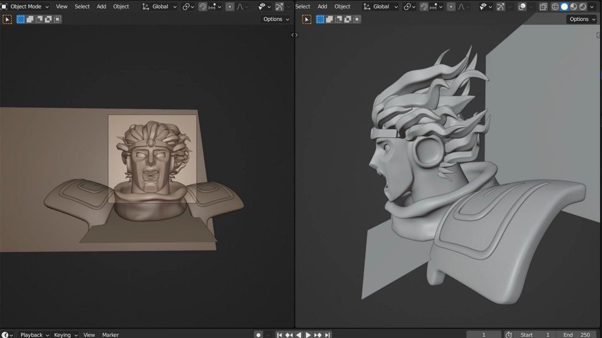 AliceGdev's tweet photo. I decided to try my hand at creating stylized characters, and so far I've only made a head, but I'm pretty happy with the result!
#3DModeling #StylizedCharacters https://t.co/IY9LteMXjD