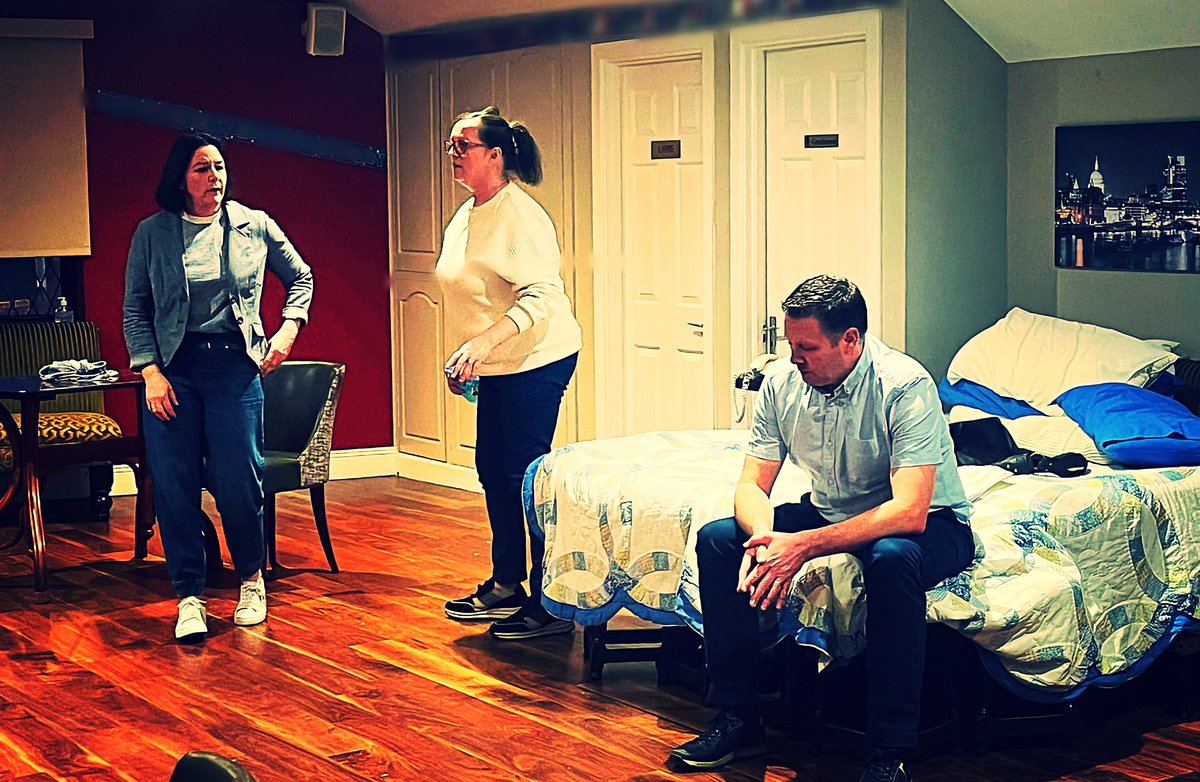 DunshaughlinP's tweet photo. At Rehearsals 🎭👷♂️working hard on preparations for our show #thememoryofwater #shelaghstephenson #dunshaughlinplayers. #thevenueratoath #comedrama #meath #stageplay #whatsoninmeath https://t.co/2qCFDcWX3f