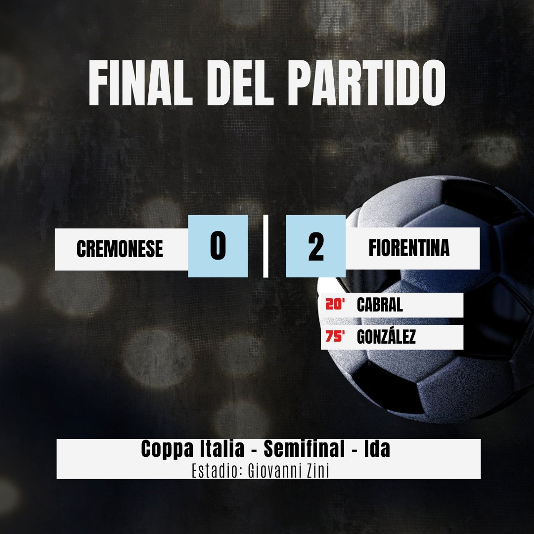 Coppa Italia ⚽️🏆🇮🇹 | Semifinal | Ida 

Cremonese 0-2 Fiorentina 

#coppaitalia #calcio #football #italia #italy #sport
#cremonese #cremo #forzacremo #usc #uscremonese #instacremo
#fiorentina #forzaviola #acffiorentina #viola #acfiorentina #forzafiorentina