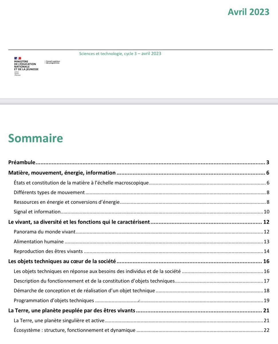 Projets des nouveaux #programmes #sciences et #technologie #cycle3 parus ce 6 avril 2023.
Cc @SVTdeCreteil @gep_svt @svt_tls 

🧪🧬💿 Pour les consulter : education.gouv.fr/media/154901/d…