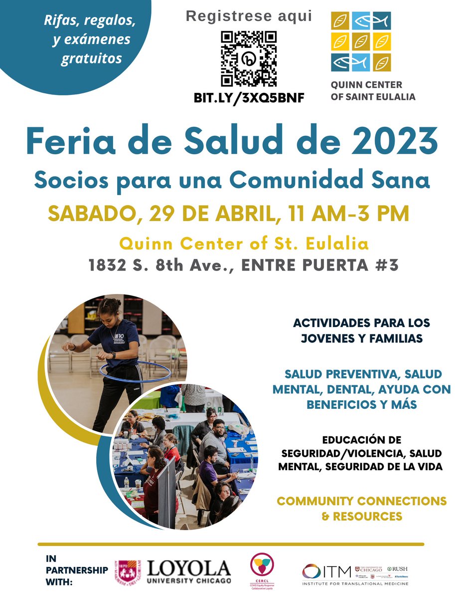 Save the date! Join us and our partners for the 2023 Health Fair, Partners for a Healthy Community on April 29th. Register using this link bit.ly/3XQ5bnf