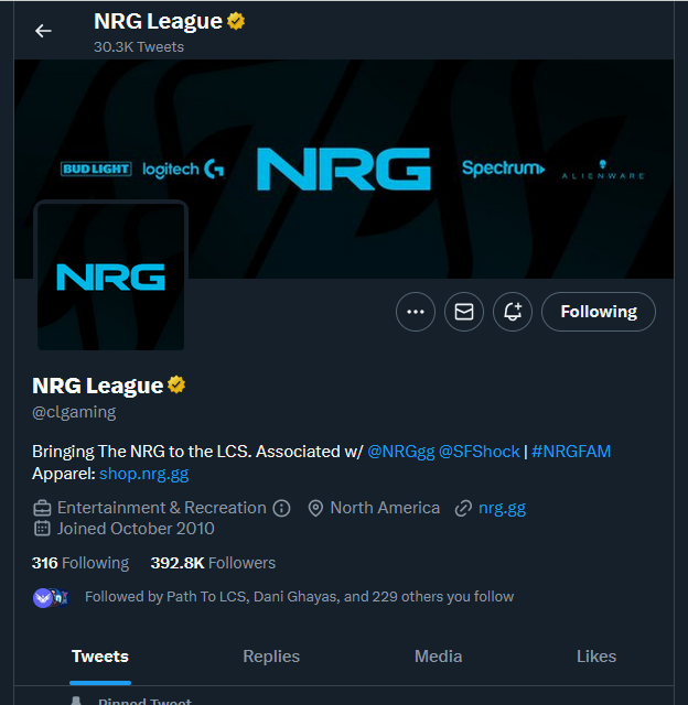 addevall's tweet photo. They didn't even make a new twitter. They just completely killed and erased the brand. #RIPCLG https://t.co/t8KdMuEw9l