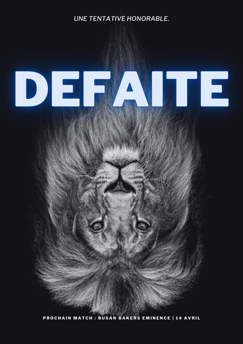 BADLIONS212's tweet photo. On s'incline face à @BusanBakers Gold après deux games plus longues que des lundis.
Malgré tout des bonnes choses, notamment nos early, on garde les yeux sur l'horizon.
GGWP !
#GOBAD https://t.co/lNFRkFrt8e