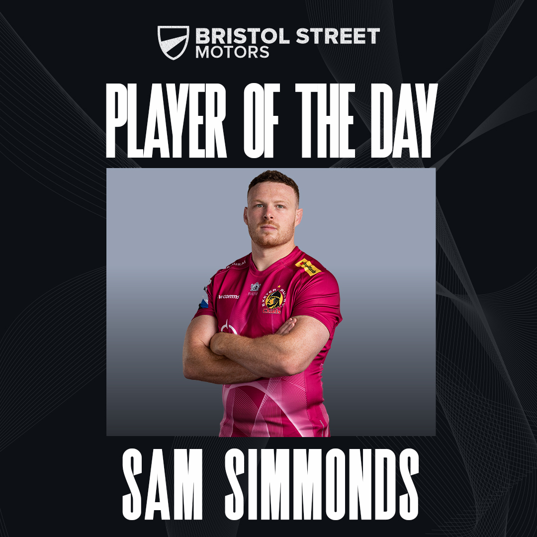 ExeterChiefs's tweet photo. 👏🏻 - Congratulations to Sam Simmonds, who was named the @exeterchiefs @BristolStMotors Player of the Day in our Heineken Champions Cup clash with @MHR_officiel 

#EXEvMON https://t.co/cGJh0U118w
