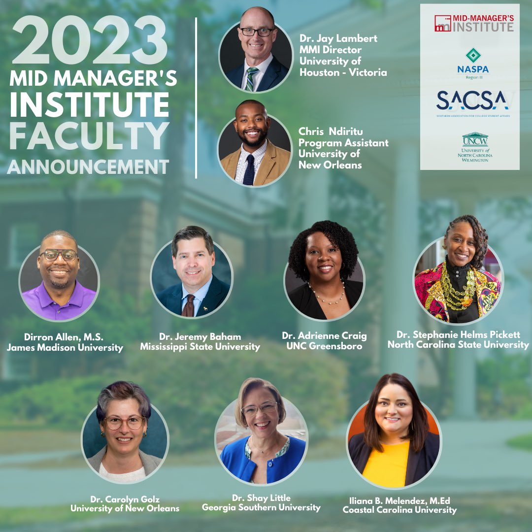 Excited to finally announce I’ll be joining a wonderful group of colleagues as a faculty member for the <a href="/SACSAtweets/">SACSA</a> <a href="/NASPAReg3/">NASPA Region III</a> #MMI