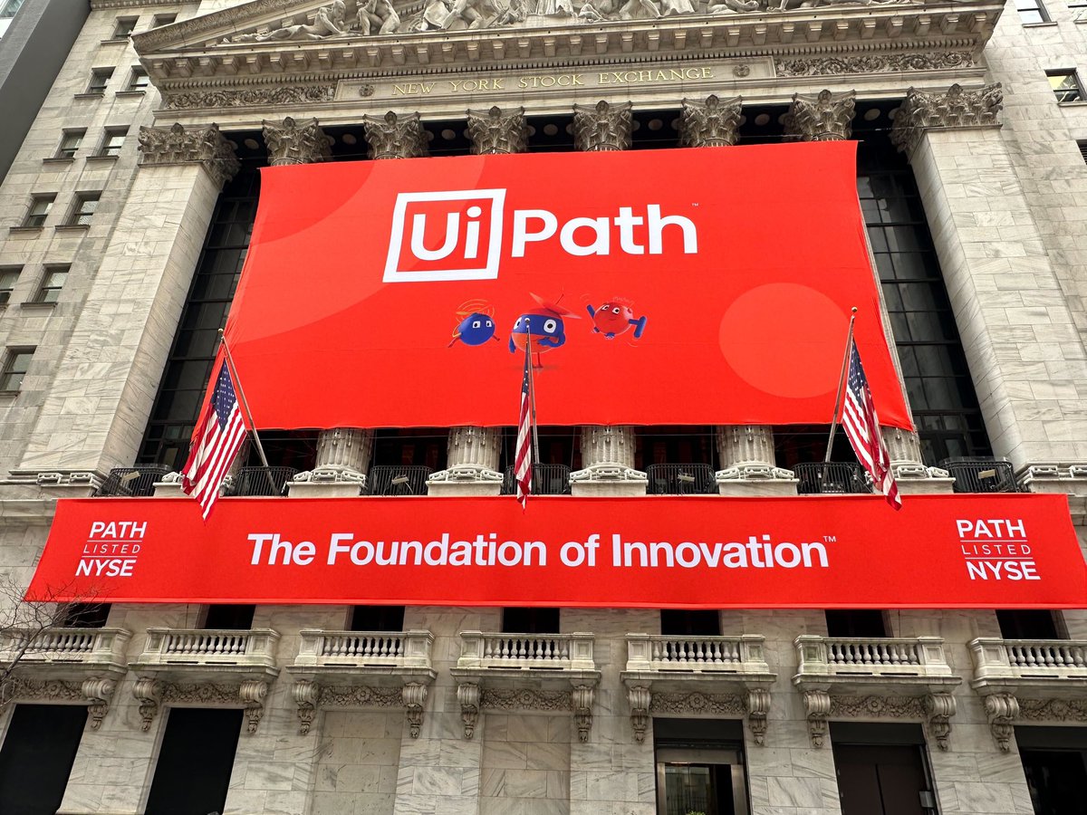 ionut_sas12's tweet photo. Not many words to say, but just love ❤️ to be part of this really …  awesome journey at @UiPath 🚀.  Many more to come !  And such a great symbol today at @NYSE ! https://t.co/1AOsAAruHY